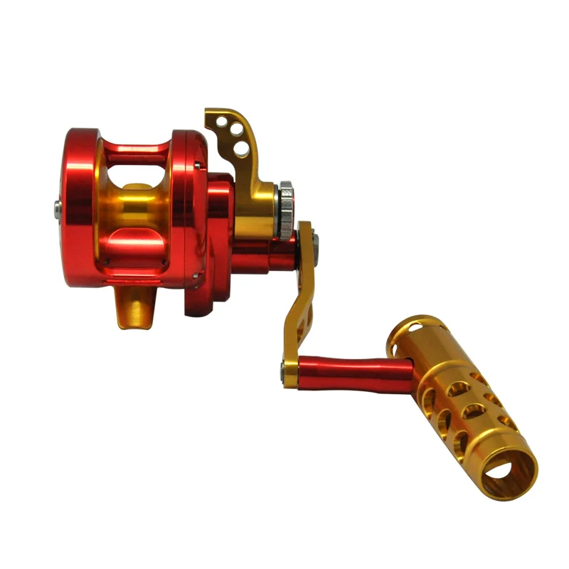 Carrete de Jigging lento para pesca en agua salada, rueda de pesca CNC de aluminio serie TC5000, arrastre máximo de 35KG, carrete convencional, barco de pesca para mar - imagen 3