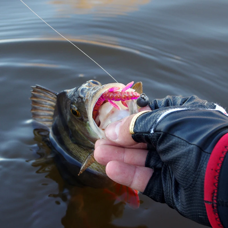 Hunthouse-señuelo de pesca suave, cebo que rebota, 50/75mm, 0,6/1,5g, olor especial, cuerpo Flexible, aparejos para lubina - imagen 2