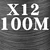 X12 Dark Gray 100M