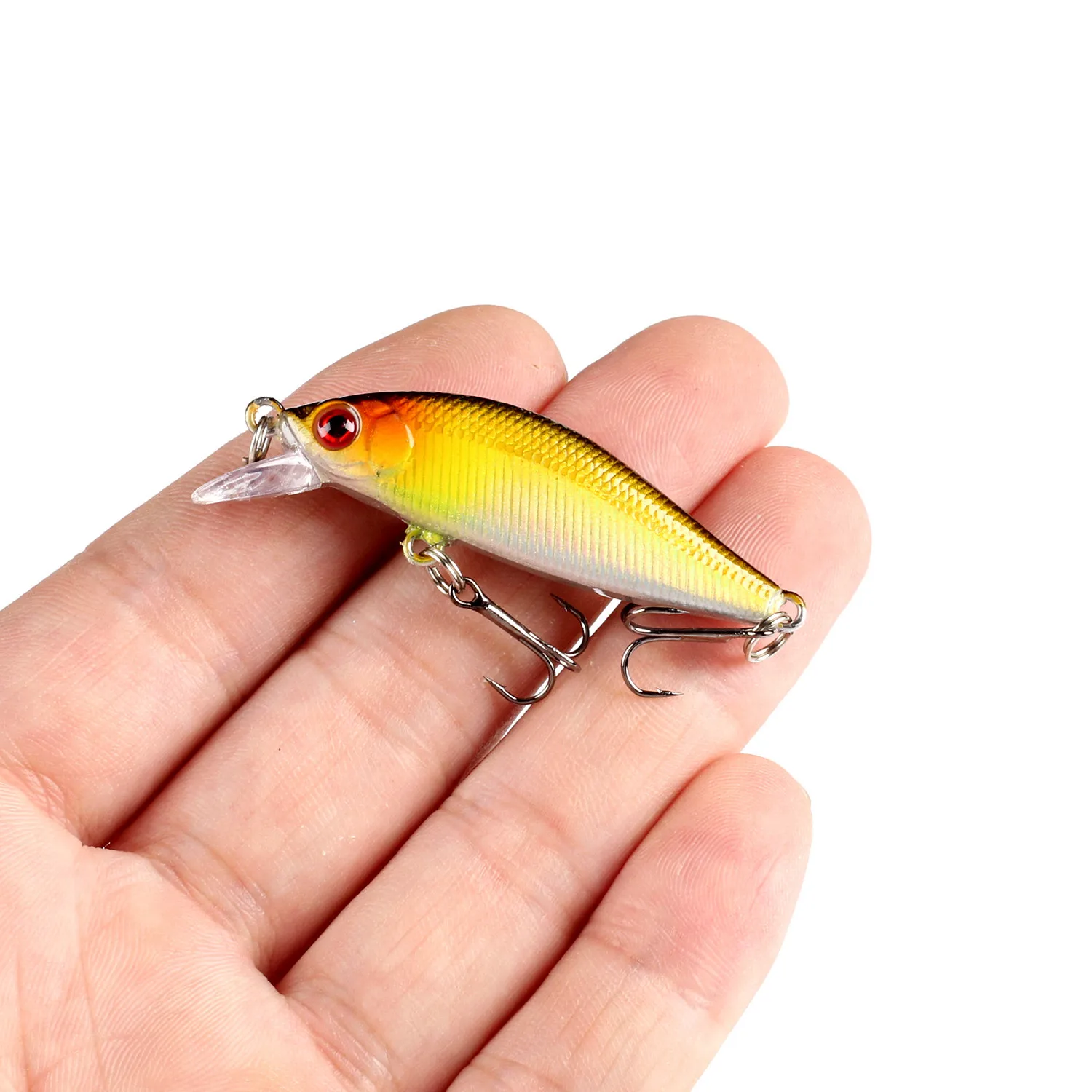 Señuelo de Pesca duro japonés, 55mm, 3g, pececillo que se hunde, Wobbler, Peche, manivela Artificial, perca, Lucio, salmón, trucha, 1 unidad - imagen 5