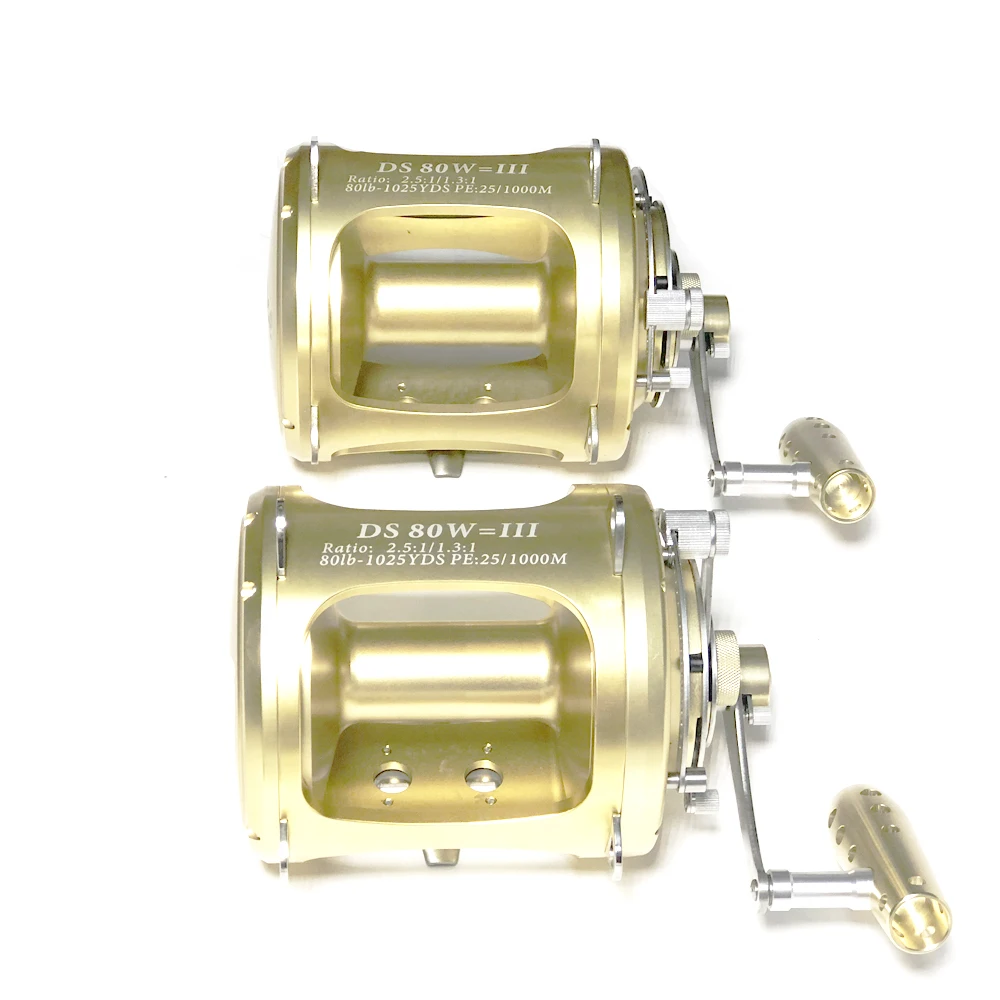Pesca en el mar, Jigging bajo, 80W, tambores de envoltura grande, suministros de carrete, bobina de atún oceánico, productos de carrete, aparejos de freno de curricán profesionales 2023