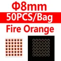 8mm fire orang 50pcs