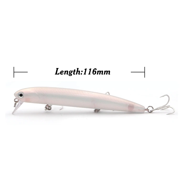 Señuelo de pesca duro, cebos artificiales para Lucio, Swimbait, Topwater Minnow Wobbler, 116mm, 13g