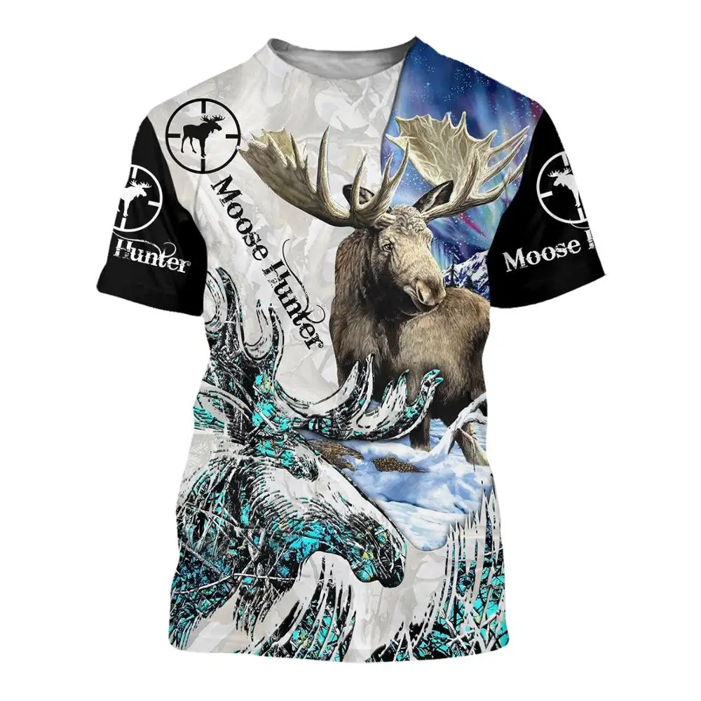 Camiseta Estampada Ciervo 3D – Manga Corta Unisex - imagen 5