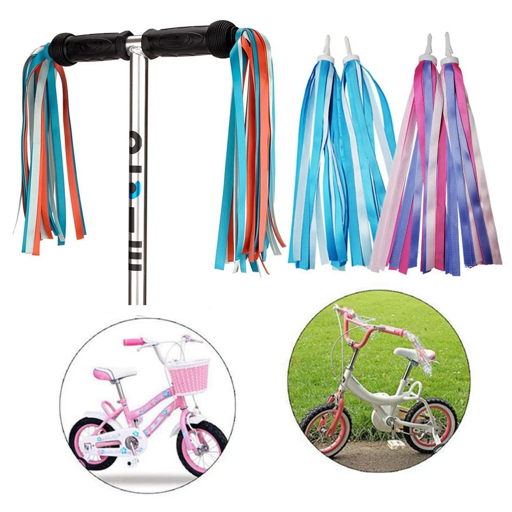 Streamers de manillar de bicicleta de colores para niños y niñas, accesorios para exterior, triciclo de ciclismo, 2 uds., 30cm - imagen 2