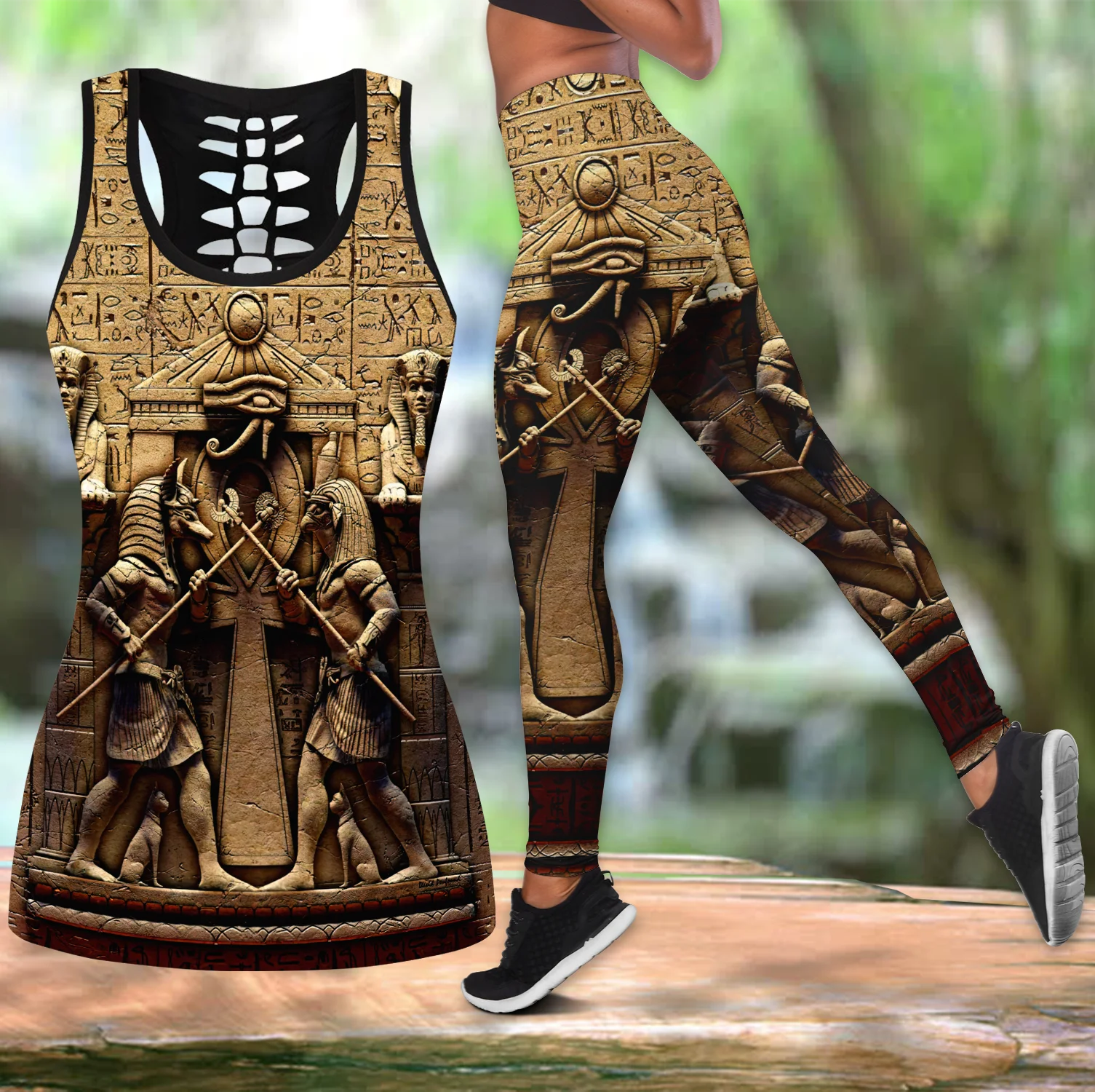 Conjunto ropa pesca mujer Anubis – top sin mangas y leggings - imagen 2