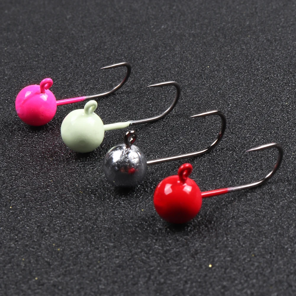 JOHNCOO-anzuelo de pesca de 10 piezas, anzuelo de bola de cebo de 1g-7g para señuelo suave, cebo blando, anzuelos de pesca para lubina - imagen 5