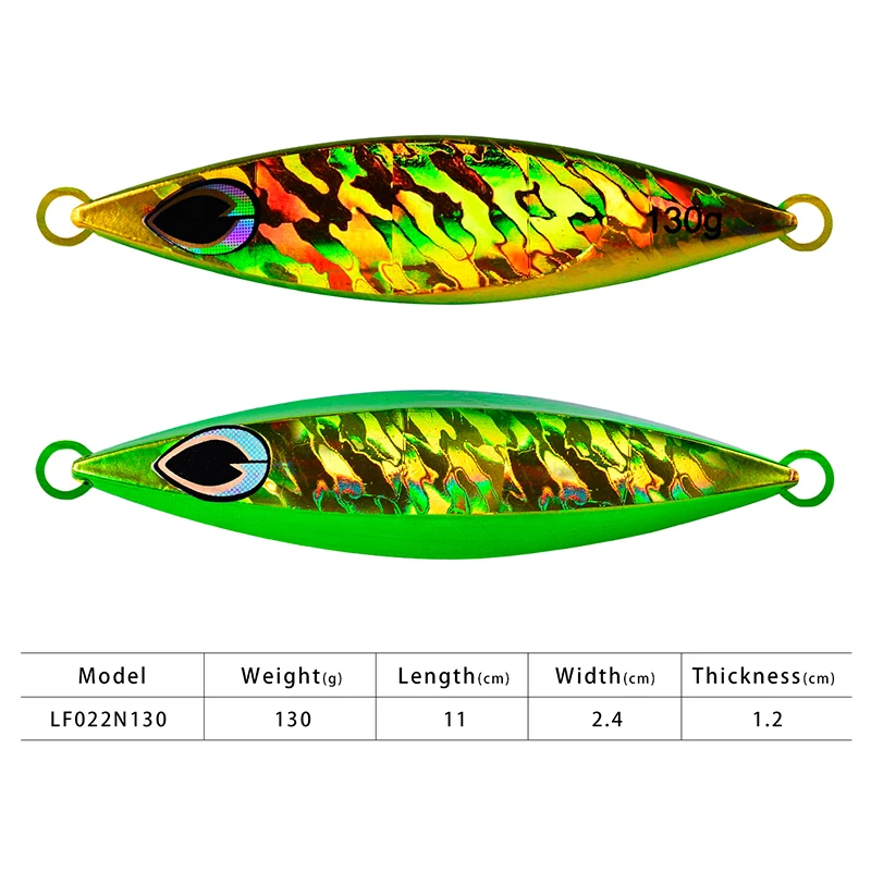 PROBEROS-SEÑUELOS DE pesca Jigging, cebos duros artificiales Wobbler, plantilla de Metal, cuchillo de Paillette, 130G/11CM - imagen 4