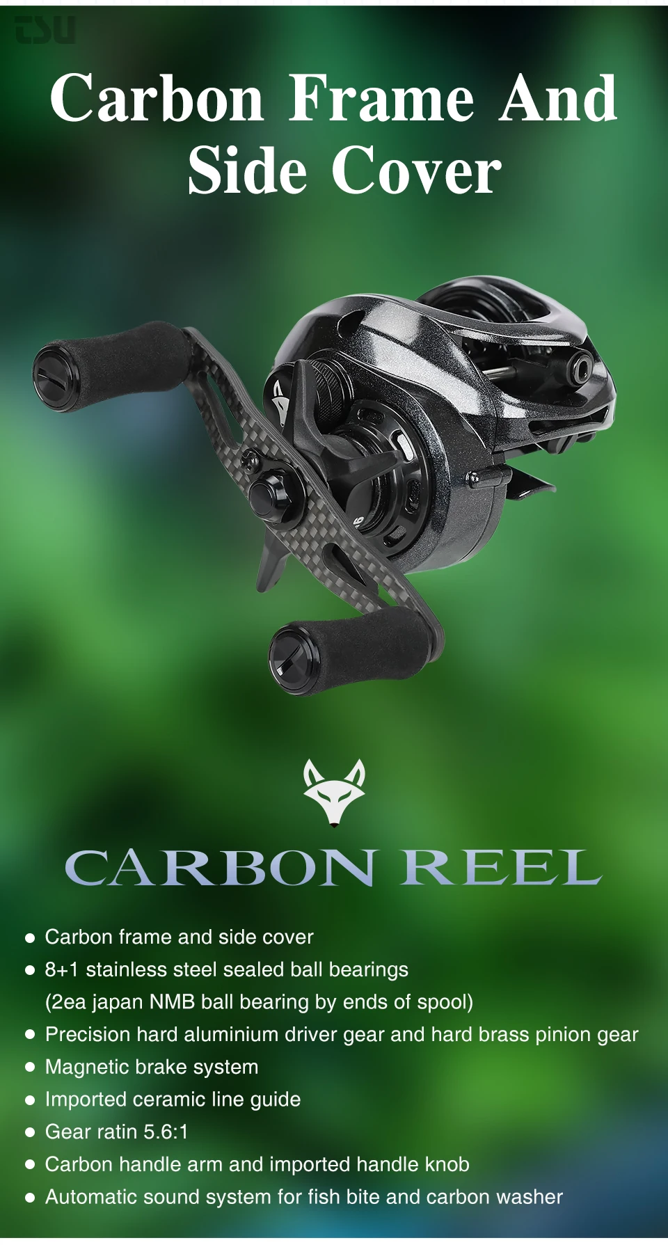 Experimentar precisión y rendimiento con el marco de carbono de carrete de carbono y la cubierta lateral