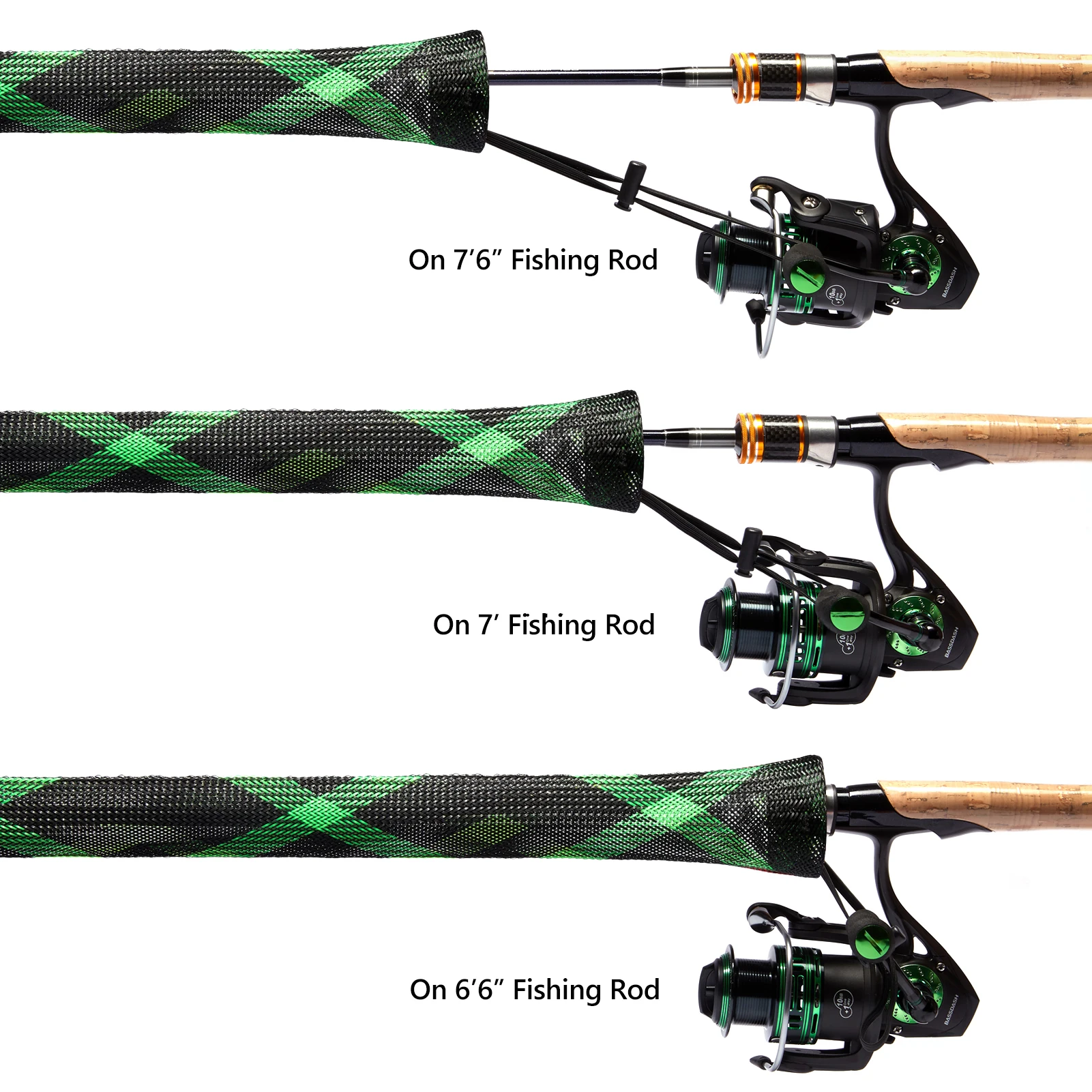 Bassdash Fundas protectoras cañas spinning casting hasta 7½ pies - imagen 4