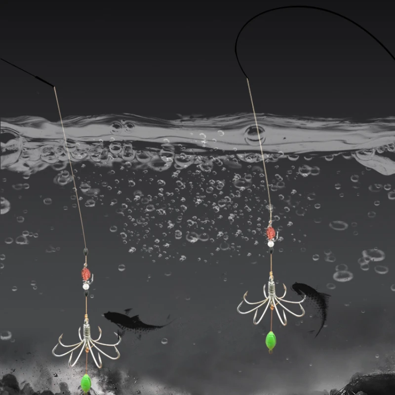 Anzuelos De Pesca De carpa De acero al carbono, 5 unidades, Anzuelos De explosión, Anzuelos De anclaje De púas, aparejos De Pesca De Mar - imagen 4