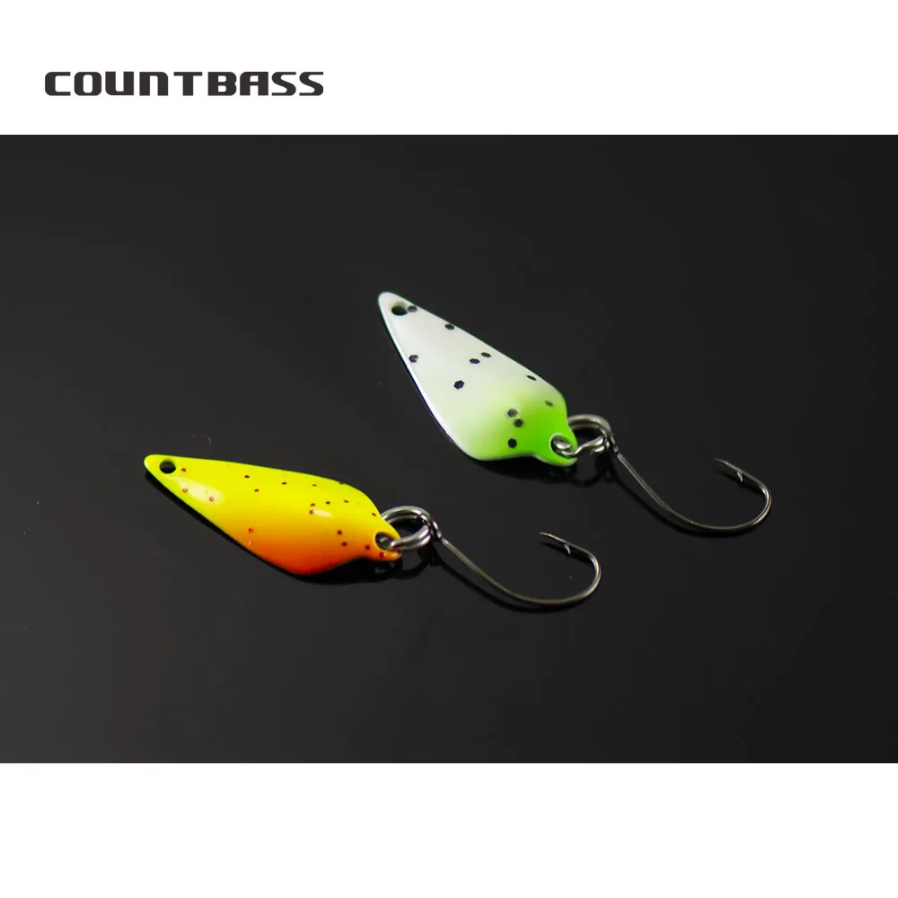Countbass 0,9g 1/32oz cucharas de pesca de trucha de fundición de latón para aparejos de señuelos de lubina de Lucio de salmón - imagen 3