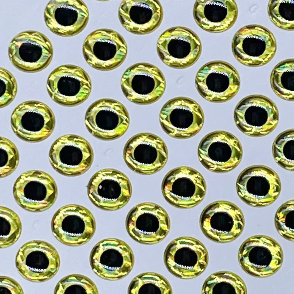 100 unids/lote ojos 3D 7mm 8mm 9mm 10mm ojos holográficos 3D alta transparente señuelo de pesca con mosca cebo de pececillo aparejos de pesca DIY - imagen 5