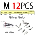12PCS Silver M