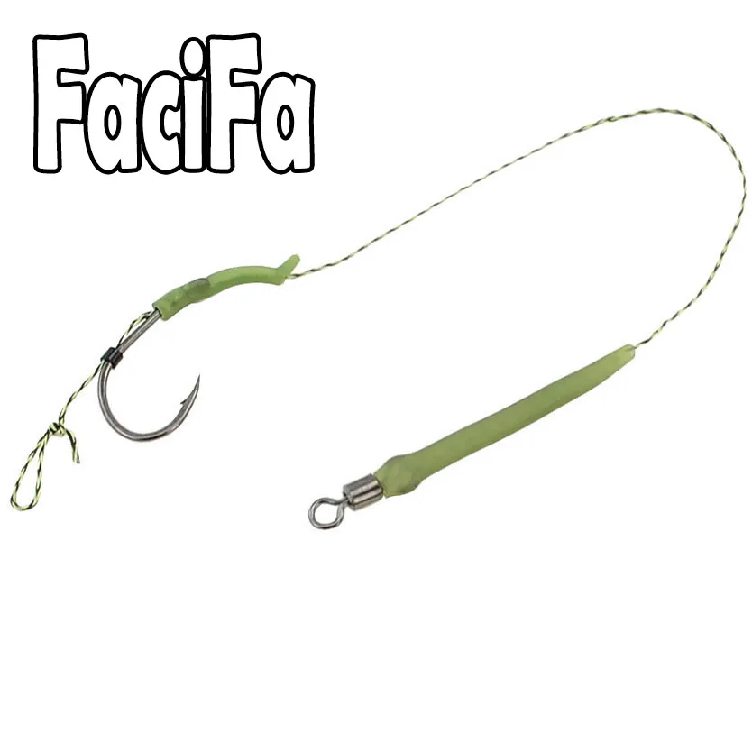 6 a 12 piezas Accesorios de pesca de carpa Aparejo de pelo Anzuelo de pesca 1 juego Anzuelo de Boilie atado listo para usar con hilo de pescar Manga anti enredos. - imagen 4