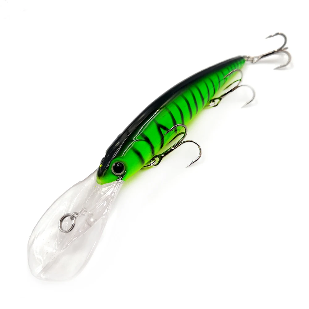 100 Uds Minnow señuelo de pesca Bandit 12,5 cm 11g cebo Artificial duro ojos 3D pesca Wobblers Lucio carpa Walleye señuelo Jerkbait profundo - imagen 2