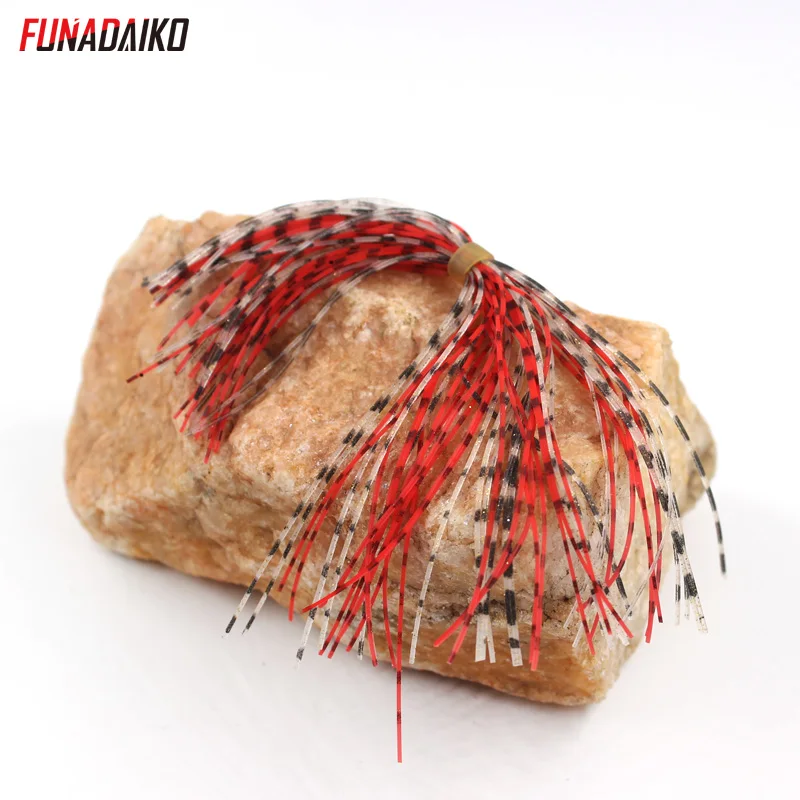 Funadaiko-faldas de silicona para pesca, accesorios de buzzbits, material de goma para atar moscas, 13cm de longitud, 5 mechones por lote, novedad