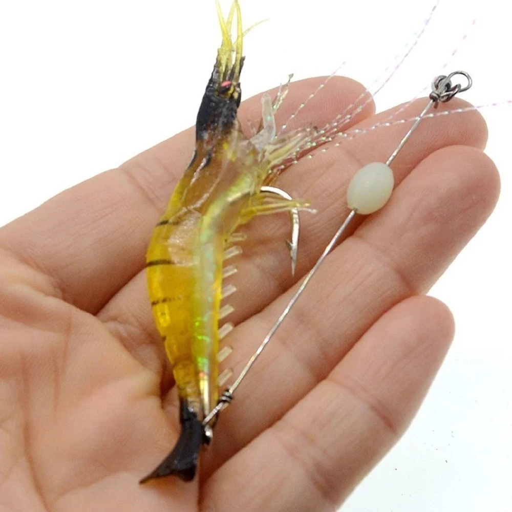 Cebo Artificial de silicona suave con anzuelos giratorios, aparejos de pesca, 9cm, 6g, cuentas luminosas, envío rápido, 1 unidad, gran oferta, nuevo - imagen 4