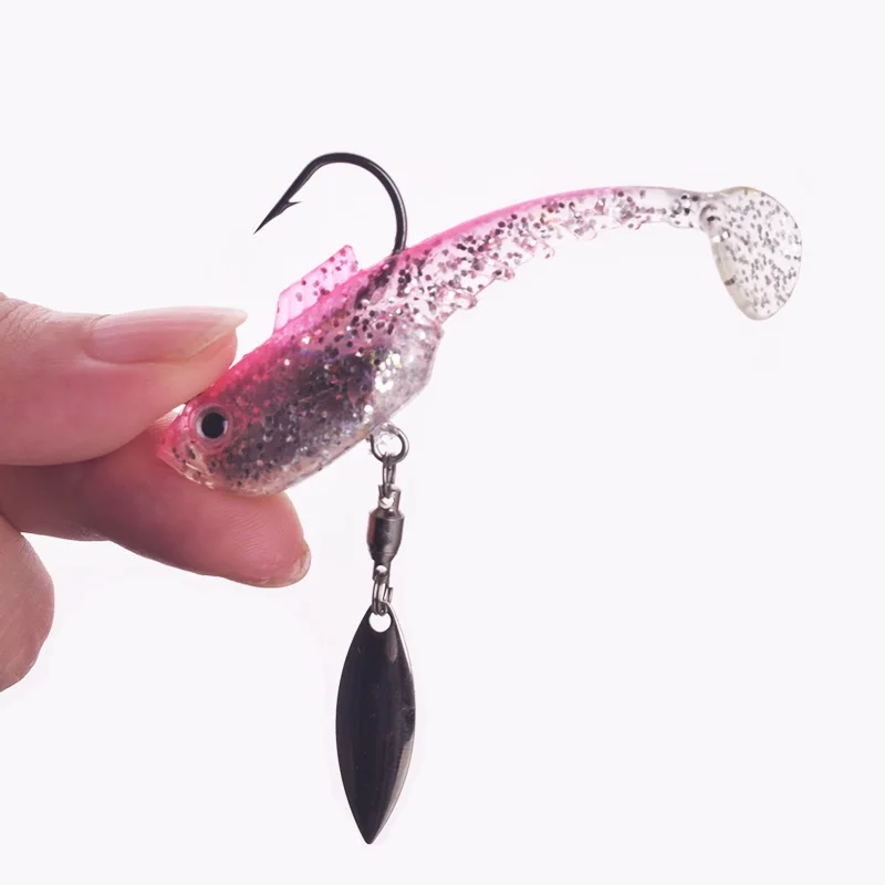 WDAIREN-SEÑUELOS giratorios de Metal para pesca, cebos blandos giratorios de 7cm y 11,5g, cebo Artificial de silicona, anzuelo Wobblers para carpa, Lucio, aparejos - imagen 5