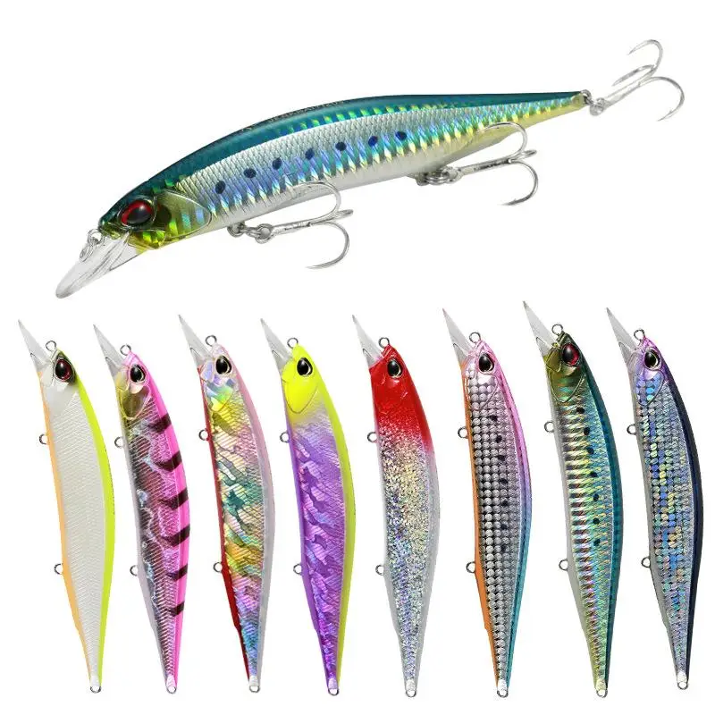 Anzuelo triple japonés Minnow 2021 cm/17g, Señuelos de Pesca, ojos 3d, Swimbait, Crankbaits, cebos duros, aparejos de pesca de carpa, 13,5 - imagen 2