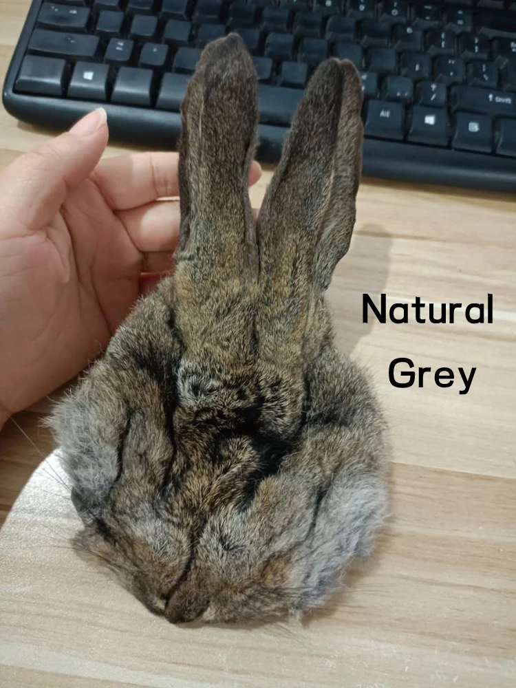 Máscara de liebre Natural y teñida, Material de doblaje de piel de conejo Natural para moscas, ninfa, oreja de liebre, señuelo de mosca, atado de cebo, 1 ud. - imagen 4