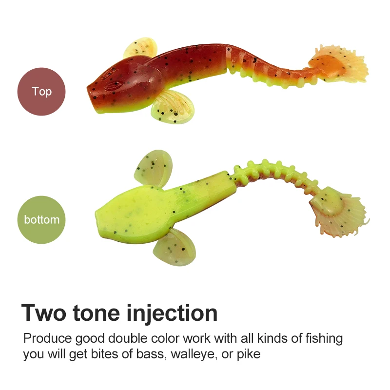 KESFISHING-señuelo de pesca, gusano, salamandra, 55mm, para lubina, trucha, bagre, cebo de silicona suave, olor a camarón, añadir sales - imagen 5