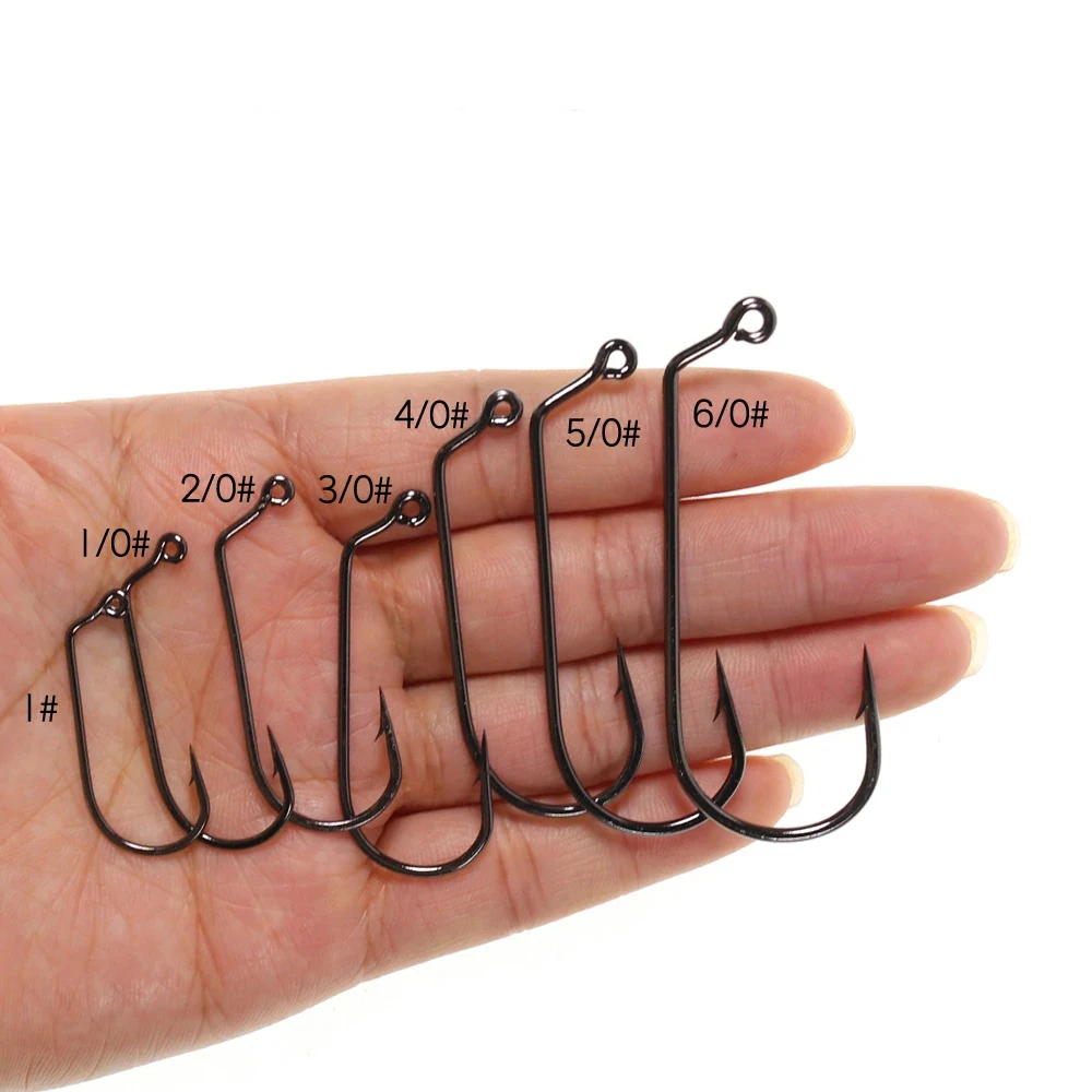 Bimoo, 100 Uds., anzuelo grueso de 60 grados, acero rico en carbono, anzuelos de gusano suaves de gran tamaño para pesca en agua dulce de mar, venta al por mayor - imagen 5