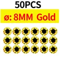 50pcs 8MM Gold