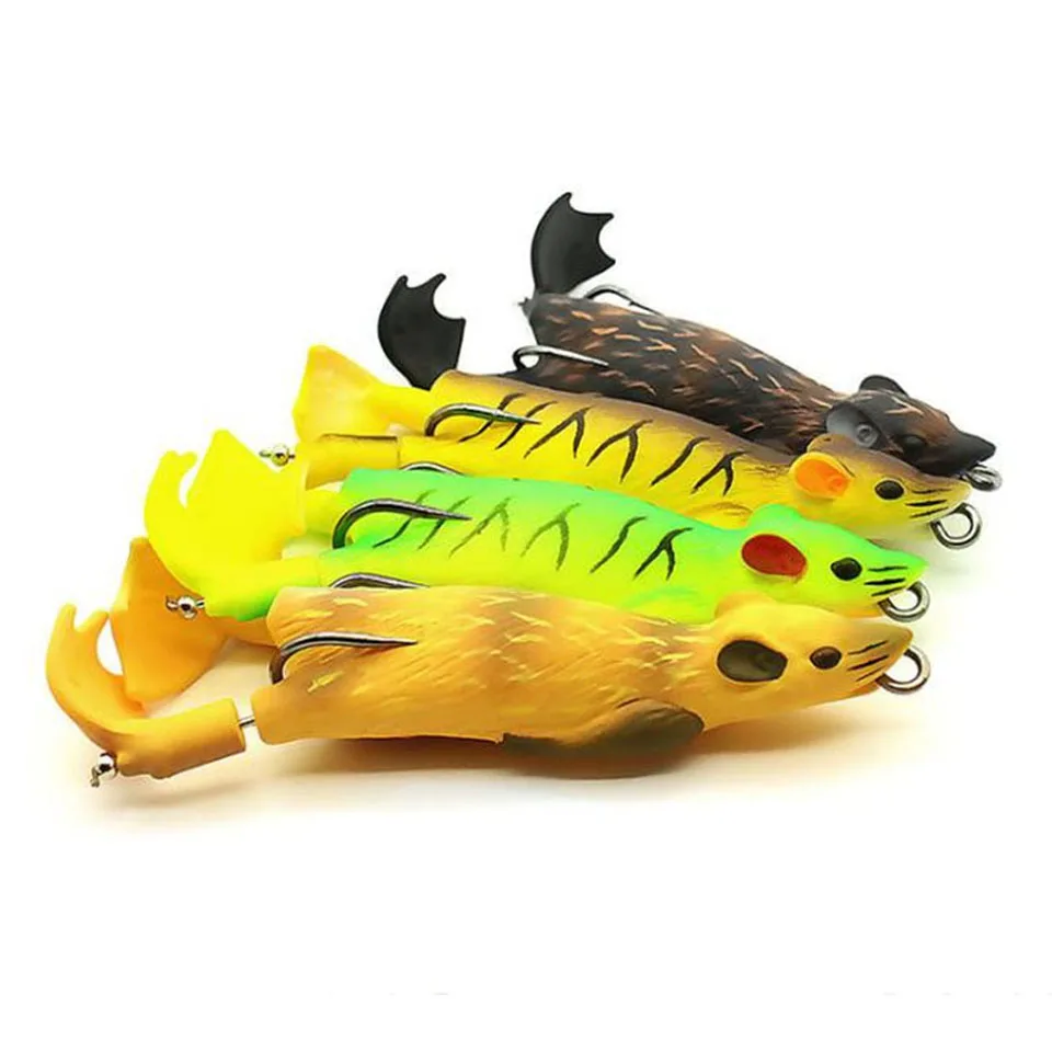 WALK FISH-Pez de alta gama, gran superficie de agua flotante, 10 colores, peche Bionic mouse, 9CM/12g, isca, cebo Artificial - imagen 3