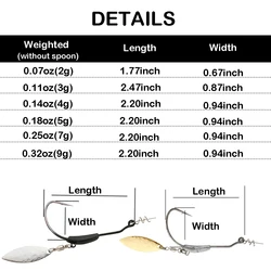 Johncoo Jig Head Offset 2-9G – Anzuelo para vinilo con púas
