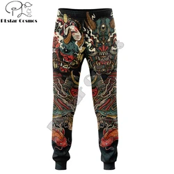 Joggers unisex Samurai Oni con estampado máscara 3D