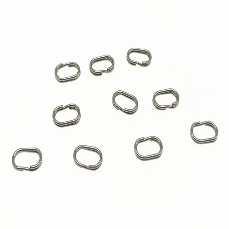 Accesorios para productos de Pesca, conector de señuelo ovalado, doble anillo de acero inoxidable, anzuelo de cebo falso de mar, aparejos de Pesca, 1000 Uds. - imagen 4