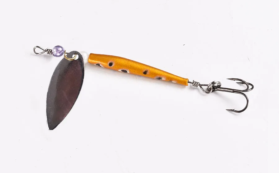 Señuelo de pesca giratorio de Metal, cebo giratorio Wobbler con anzuelos triples, cuchara giratoria, 14g - imagen 3
