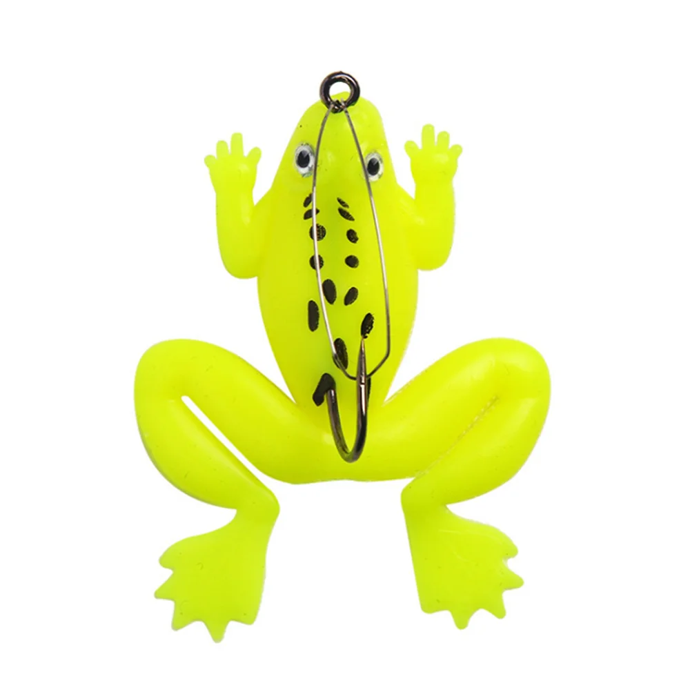 Señuelos blandos Wobbler de 6cm y 5,2g con ojos 3D, cebo Artificial de rana de silicona con gancho para bagre Perch Bass Pike, aparejos de pesca, 1 unidad - imagen 5