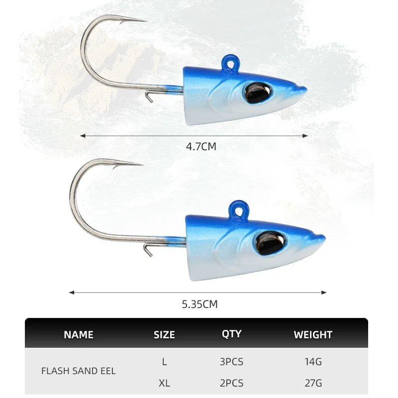 Señuelo BLUX FLASH Anguila Cola Jig - imagen 3