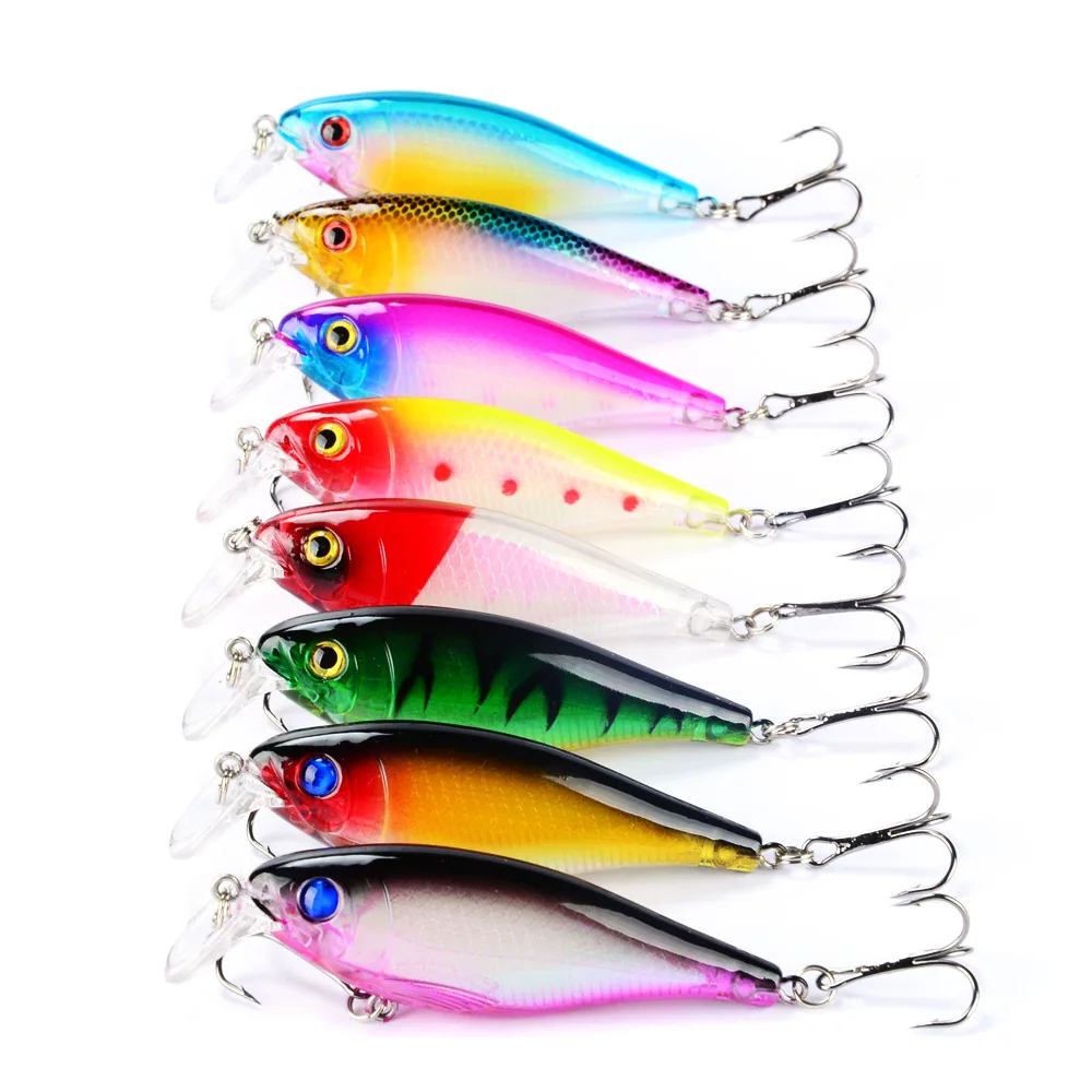 Señuelos de Pesca de pececillos de plástico duro, Wobbler, 9cm, 12,5g, Crankbait, cebo Artificial, ojos 3D, curricán, Lucio, Carpa, aparejos de señuelo, 1 pieza - imagen 2
