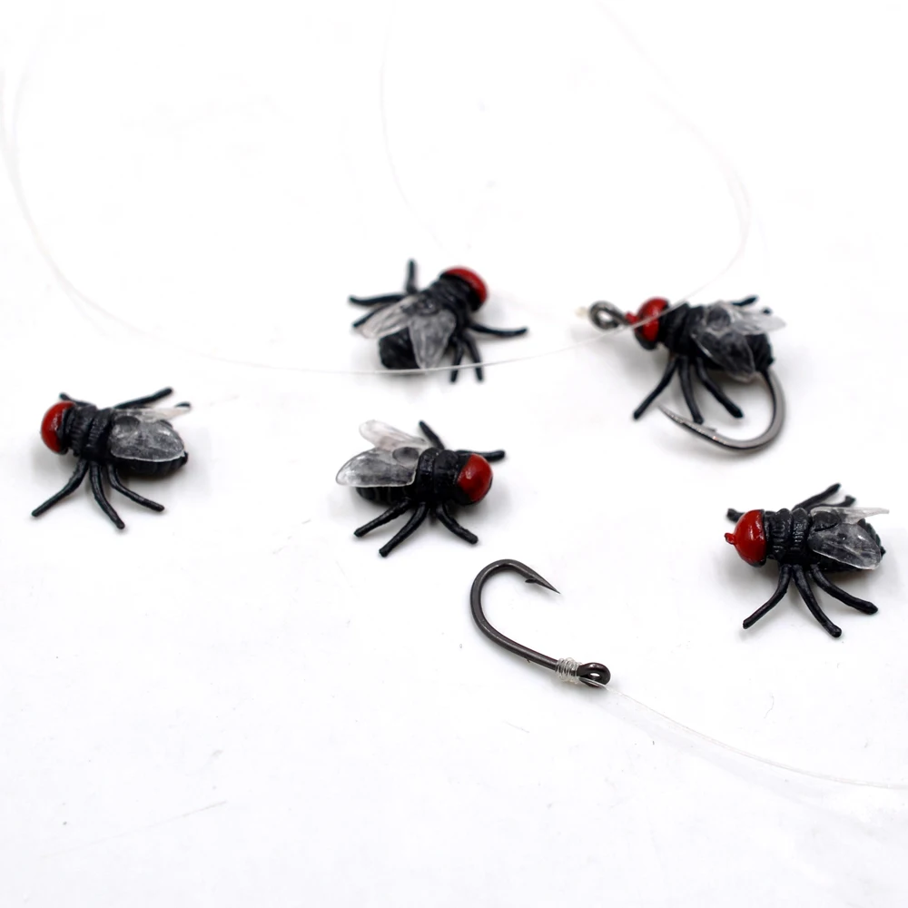 MNFT 20 piezas pesca con mosca moscas húmedas realista mosca doméstica insecto cebo para pesca de trucha - imagen 5