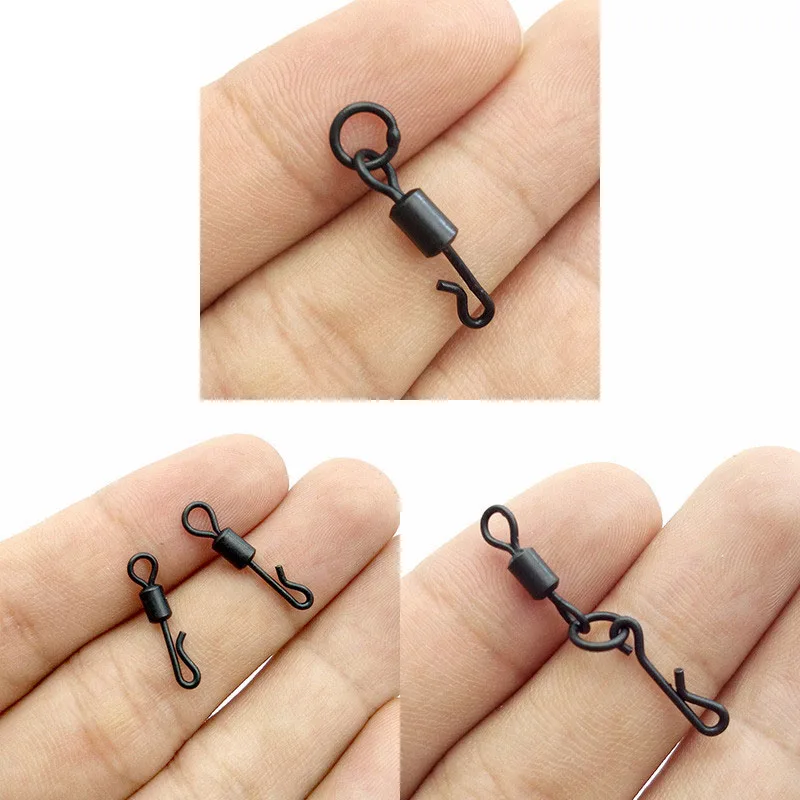 Juego de accesorios de pesca de carpa, accesorio de cambio rápido negro mate, cuerpo largo, 312 unids/lote - imagen 4