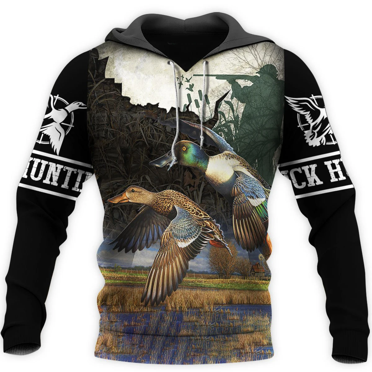 KJ768 Sudadera capucha estampado 3D pato – Ropa hombre - imagen 2