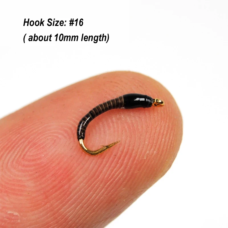 Wifreo-zumbador de mosca de ninfa de pavo real, Color Natural, tamaño 16, pesca con mosca, trucha, 6 unidades - imagen 2