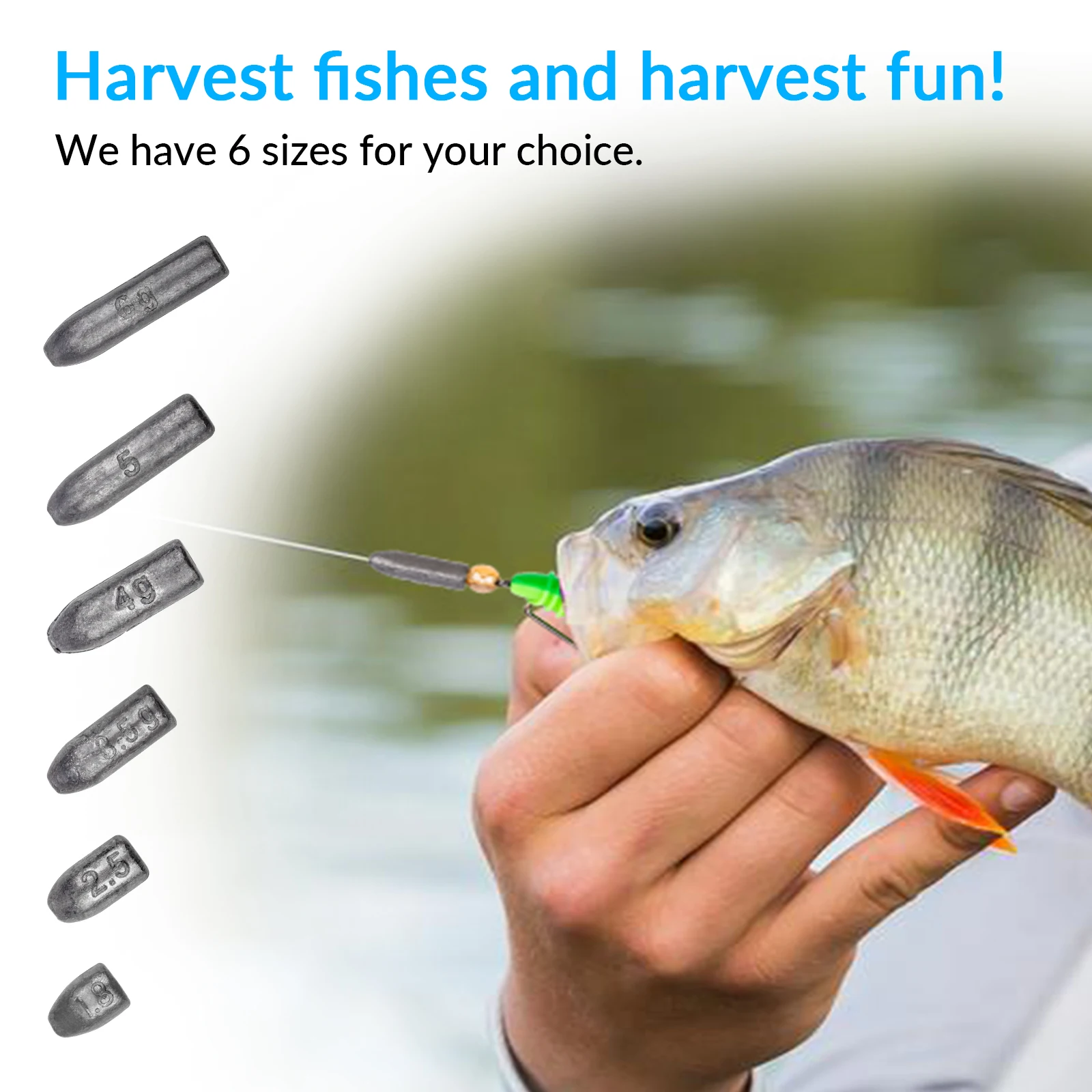 THKFISH 50 Uds pesas de pesca plomos 1,8g 2,5g 3,5g 4g 5g 6g plomo tipo bala para aparejos de pesca de mar Texas Rig Carolina - imagen 5