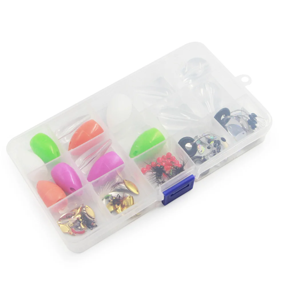 Juego de señuelos de pesca con mosca, Kit de accesorios, Spinner de plomo, aparejos de línea, grupo giratorio, anzuelo, cebo Artificial, trucha, Mini moscas duras - imagen 5