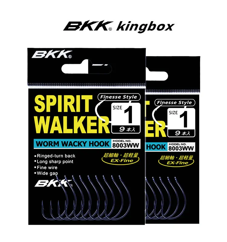 BKK-anzuelo de pesca de Japón, anzuelos de púas de acero de alto carbono, gusano de agua salada, anzuelo loco para perca, Tilapia, Pepsca, cabeza de serpiente - imagen 5
