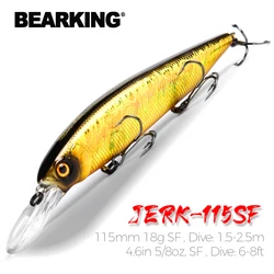 Bearking señuelos flotantes para lucio y lubina 115mm 18g