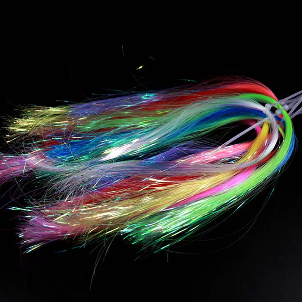 Lote de 60 unidades de hilo de seda de hielo nacarado fluorescente, línea de mosca, flash de cristal brillante, material de bricolaje, señuelo de asistencia, accesorios para moscas - imagen 3