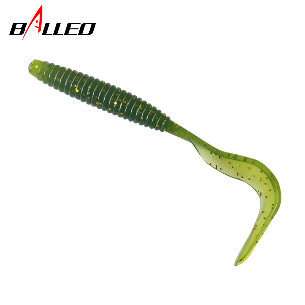 Balleo 6 uds/señuelo suave de cola larga 3g/12cm señuelo de pesca gusano Wobbler Jigging cebo Artificial suave - imagen 2
