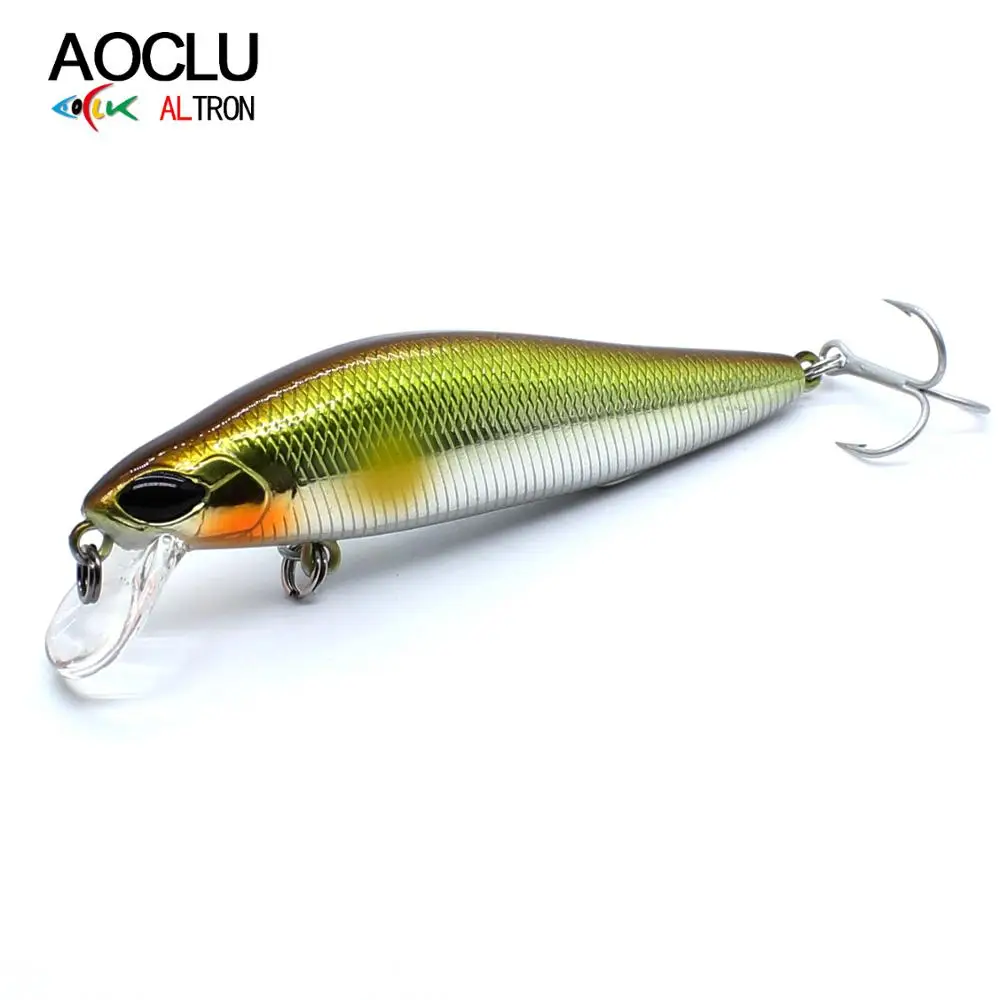 AOCLU Minnow señuelo de pesca, Wobbler hundido, transferencia de peso magnética, 85mm, 11,2G, 105mm, 15,5G, lubina, aparejos de agua salada fresca
