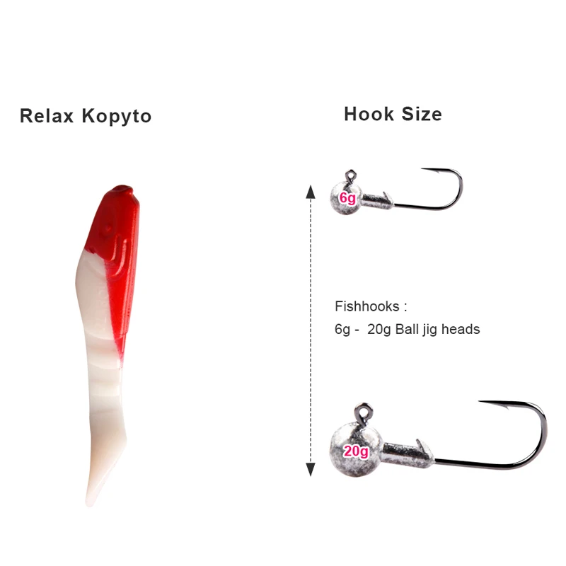 MEREDITH 8,5 cm 6,8 g 8 piezas Juego de 3 aparejos Predator cabezales de plantilla de plástico suave Señuelos de Lucio Señuelos blandos de pesca - imagen 5