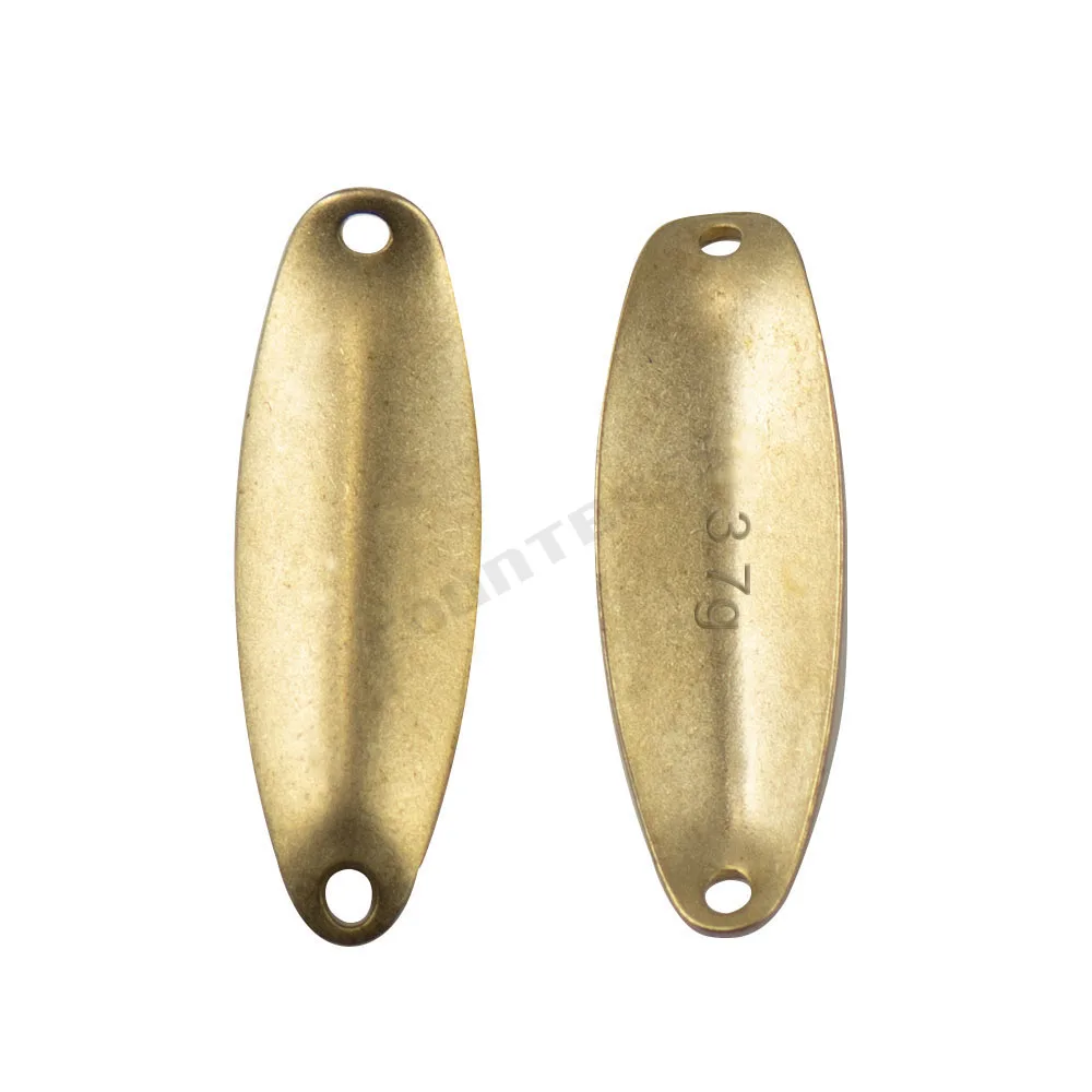 Countbass 50 Uds. Cucharas de pesca de salmón delgadas de latón en blanco tamaño 1/8oz 3,7g, cebos de señuelo para Lucio