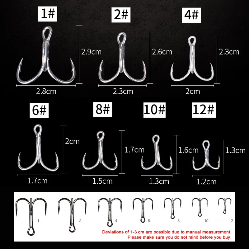 Mosodo-anzuelos triples de acero al carbono con plumas, accesorios de pesca, herramientas de aparejos - imagen 2